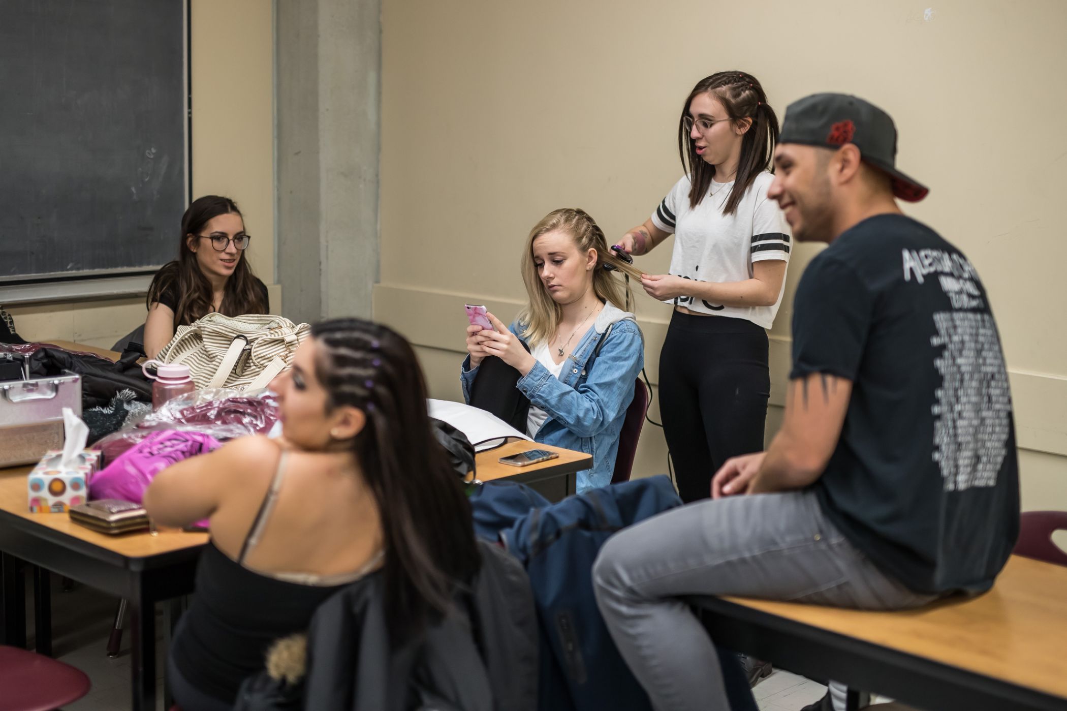 Les participants dans les loges.