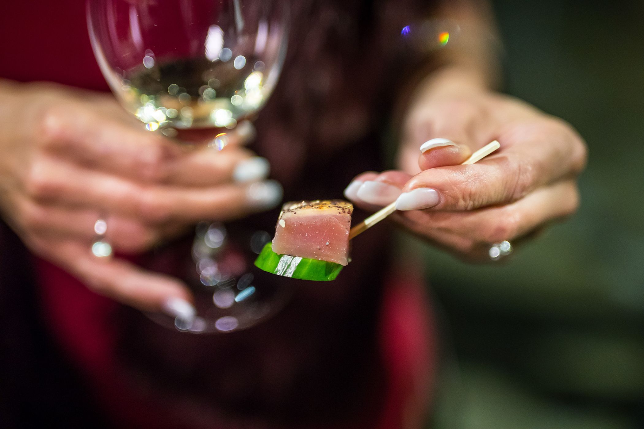 Amuses-gueules lors d'un événement corporatif.