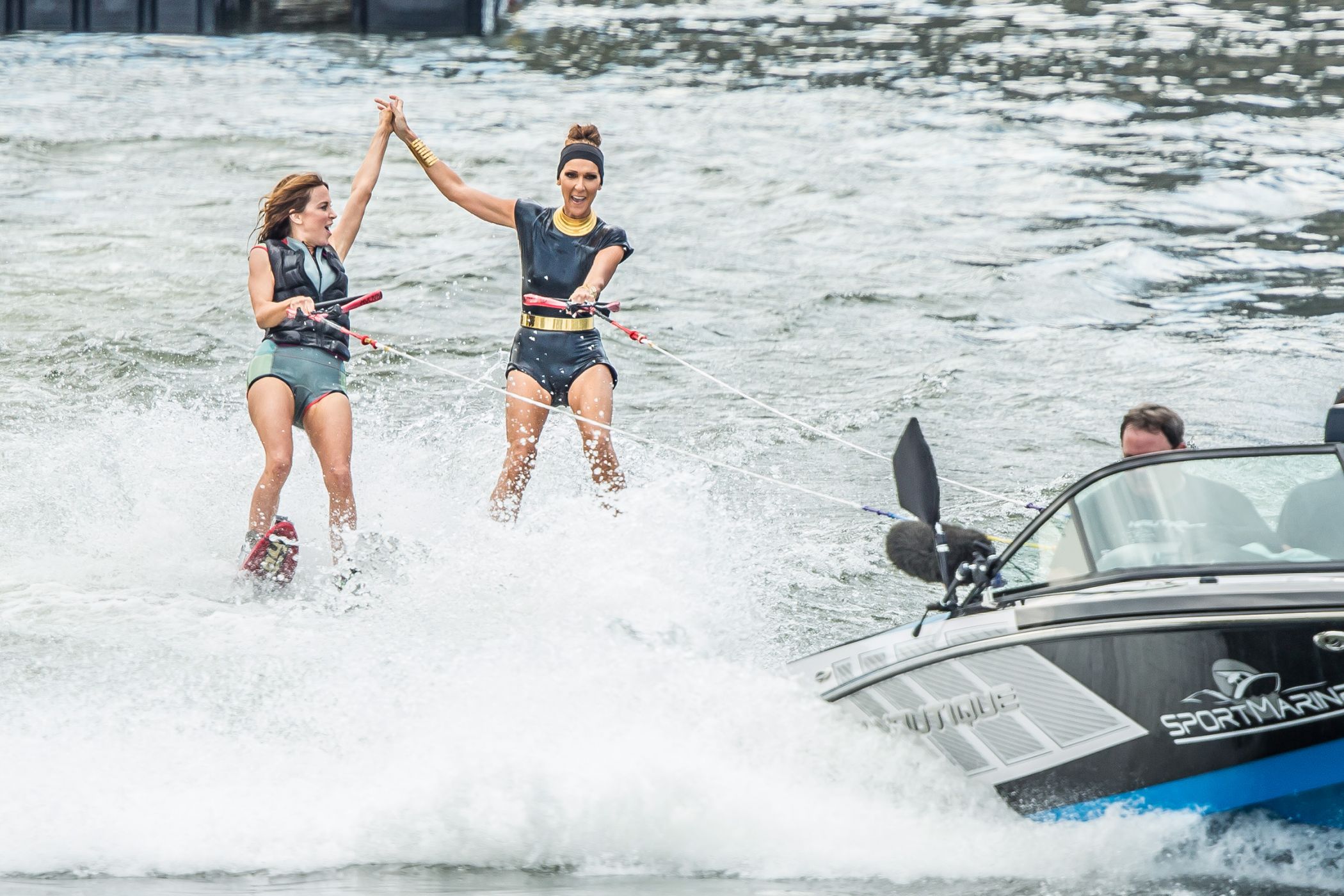 lors du tournage l'Été Indien à Montréal.