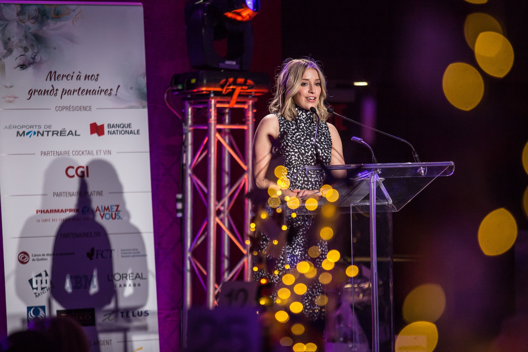 Valérie Chevalier animatrice de la soirée.