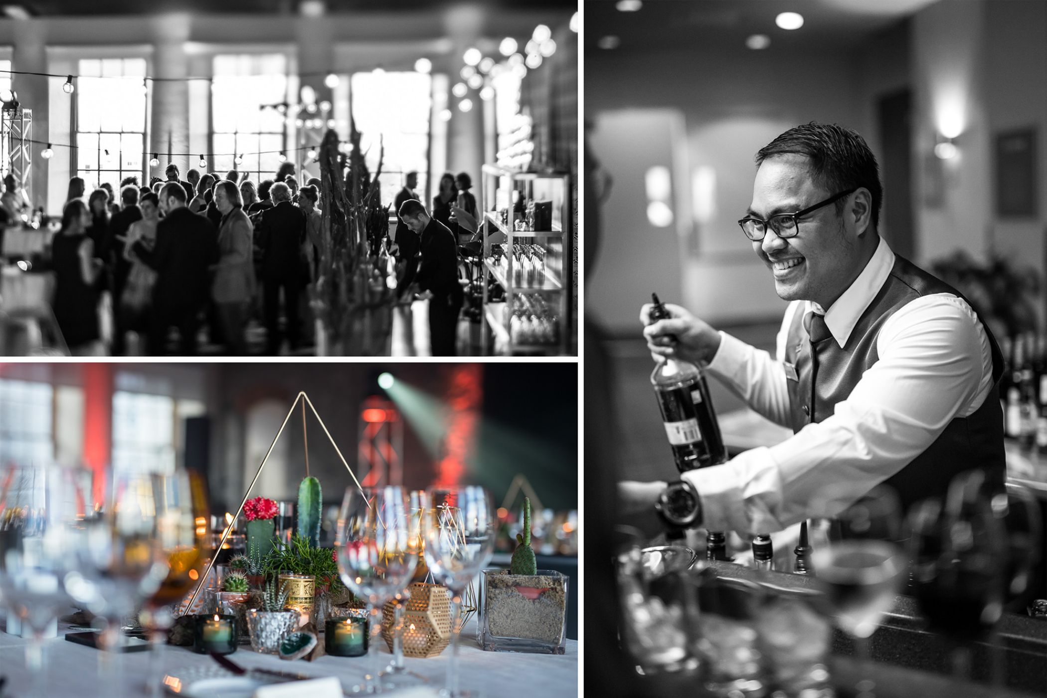 Avec Maître et Chef Traiteur pour la décoration et la nourriture.